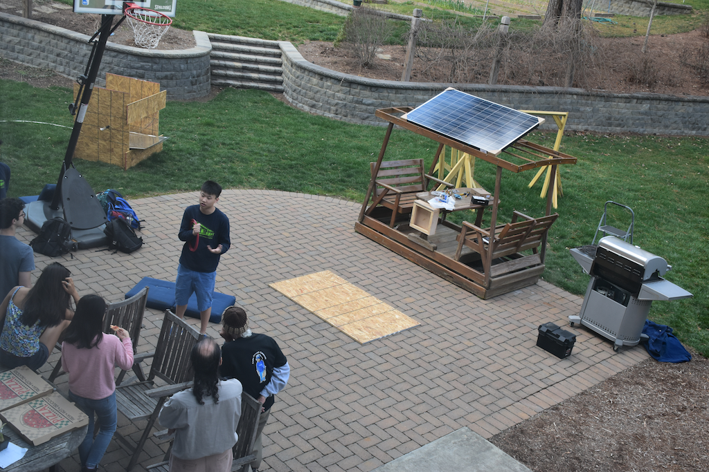 Me talking about the solar benches project at the smart home