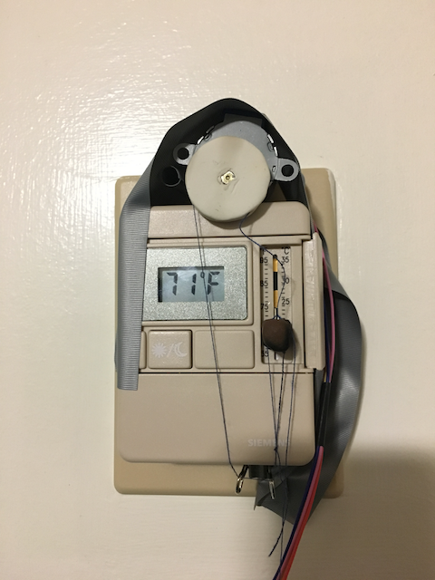 Front view of the thermostat